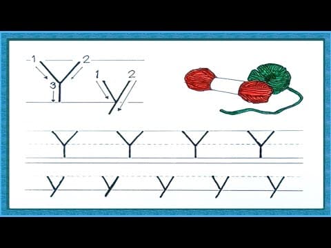 Tracing - tracing letter y - practice writing letter y - tracing letters for kids