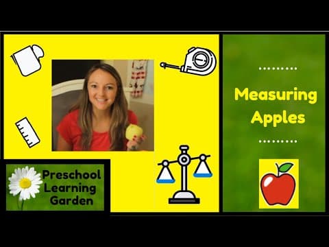 Apple measurement - preschool math educational