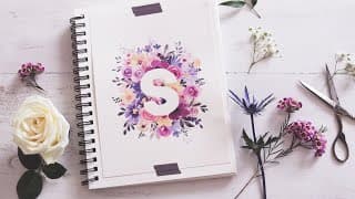 Watercolor Floral Letter | Personalized Art for Beginners