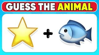 Can You Guess The ANIMAL By Emoji?  Sea Animal Emoji Quiz
