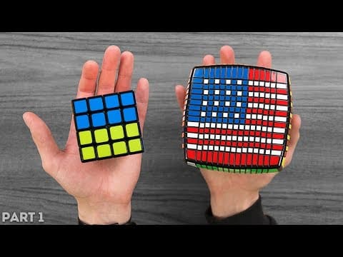 Flags of all countries on the Rubik's Cube 3x3 - 15x15