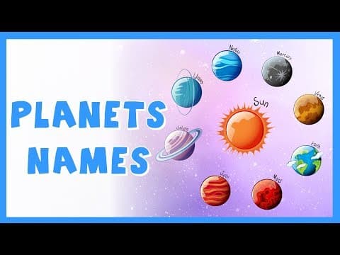 Planets of solar system for kids - learn names of planets in solar system