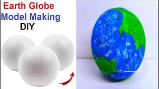 How to make Earth Globe Very Easy at Home 3d Earth Globe Model diy