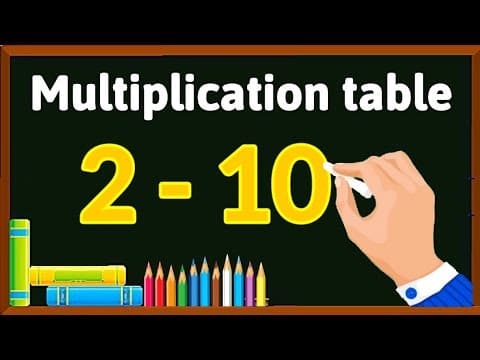 Table of 2 to 10 | learn table 2 to 10 | Multiplication tables 2-10 | Multiplication table for kids