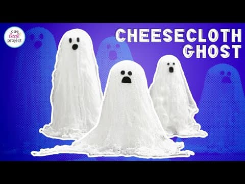 DIY Cheesecloth Ghosts and Electric Ghost Tea Lights