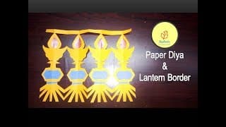 Paper Diya & Lantern Border/ chain