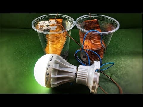 Science experiment new project free energy salt water with magnet