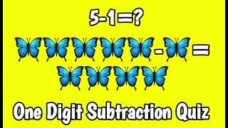 One Digit Subtraction Quiz