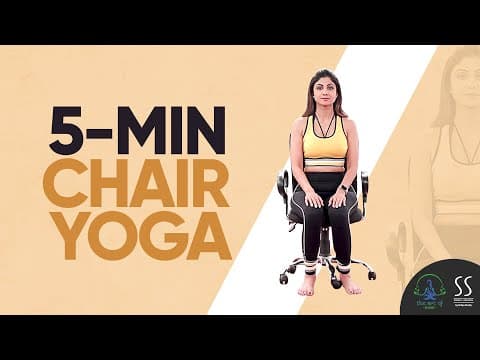 5-Minute Chair Yoga | Shilpa Shetty Yoga Videos