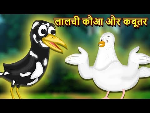 लालची कौआ और कबूतर | Greedy Crow and Dove Story | Panchatantra Kahaniya | Hindi Kahaniya