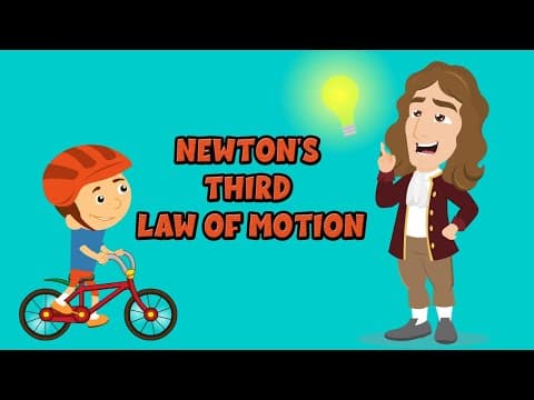 Newton's Third Law of Motion | Newton's Law | Video for Kids