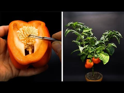 Red Bell Pepper Time Lapse - Seed To Fruit in 115 Days - YouTube