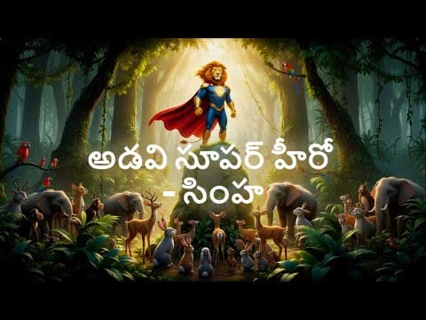 🐾 అడవి సూపర్ హీరో – సింహ 🦁 | Telugu Moral Story for Kids | 3D Animated Moral Story in Telugu
