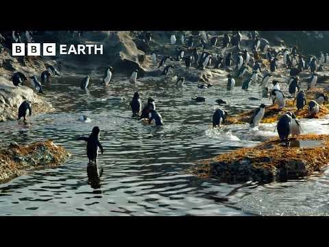 Muddy Penguins Get All Cleaned Up | Penguins: Meet the Family | BBC Earth