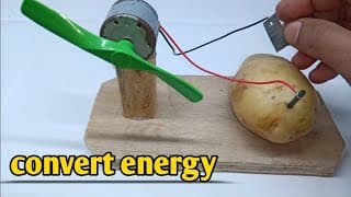 How to make free energy with potato and dc motor | making generator from dc motor and old batteries