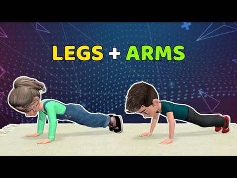 15-MIN LEGS + ARMS KIDS WORKOUT AT HOME