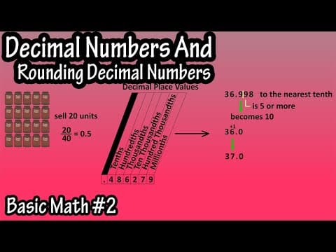 What Are Decimals Numbers - How To Round Decimals - What Are Place Values For Decimals
