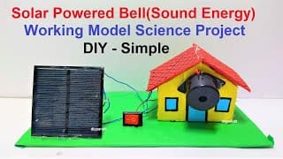 solar powered bell(sound energy) working model science project - diy - simple and easy