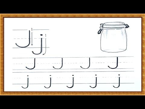 Tracing - tracing letter j - practice writing letter j - tracing letters for kids