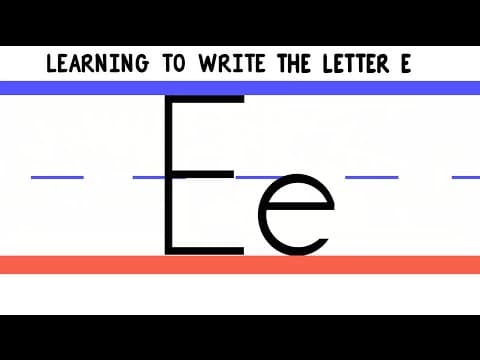Write the letter e - abc writing for kids - alphabet handwriting by 123abctv