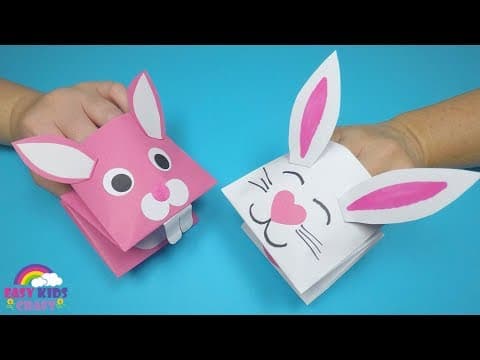 How to Make a Paper Bunny Hand Puppet | Easter Craft for Kids