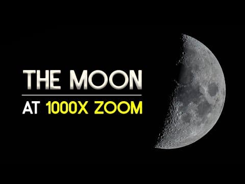 The Moon at 1000x Telescope Zoom Magnification