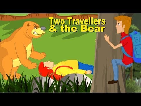 Short Stories For Kids | Two Travellers And A Bear | English Moral Stories For Children By Anon Kids