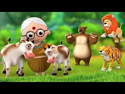 తెలివైన బామ్మ మరియు బుధ్ధిలేని సింహం - Clever Old Lady Foolish Lion | 3D Animated Telugu Kathalu
