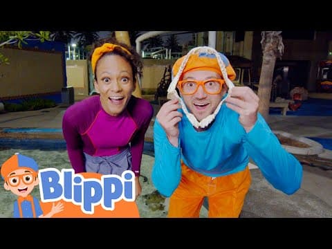 Blippi and meekah's night at the aquarium - fun and educational