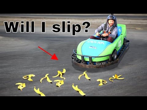 Do Banana Peels Really Make You Slip in a Go-Kart Race