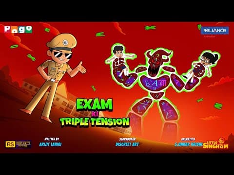 Exam Ki Triple Tension 📚👻 | Little Singham vs Exam Ka Bhoot | Pogo TV | Kids Cartoon