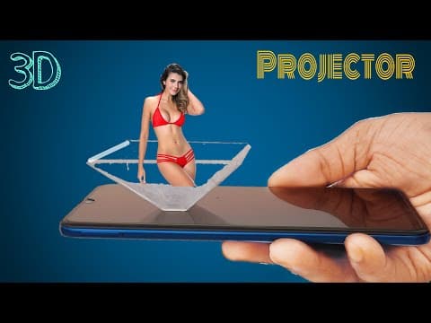 3D Projector With Your Smartphone - How To Make 3D Hologram Science Project