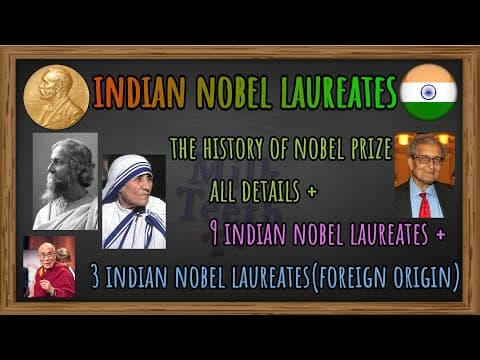 Basic Important Information about Nobel Prize | list of Indian Nobel Laureates Or Prize Winners