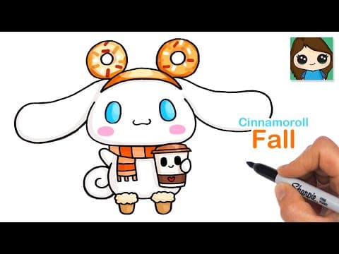How to Draw Autumn Cinnamoroll Holding Hot Cocoa - YouTube