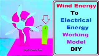wind energy into electrical energy working science model