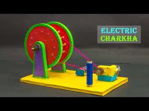 How To Make Electric Charkha