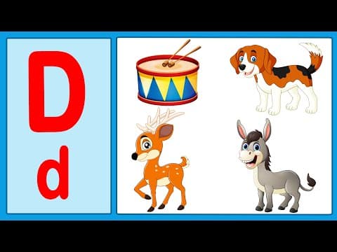 Phonics letter - phonics letter d - learning alphabet d - abc flashcards