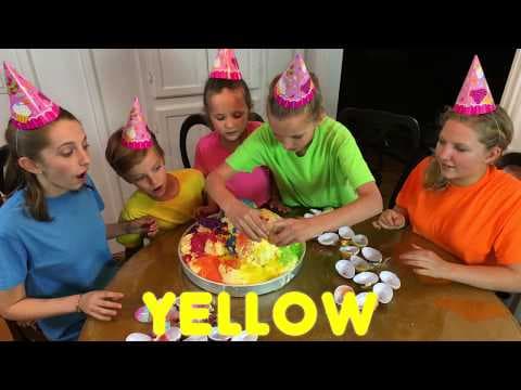 Learn English Colors Giant Ice Cream Surprise Eggs