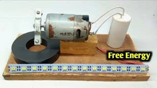 How to make Homemade Generator with dc motor and magnet | Mini generator from big fan capacitor