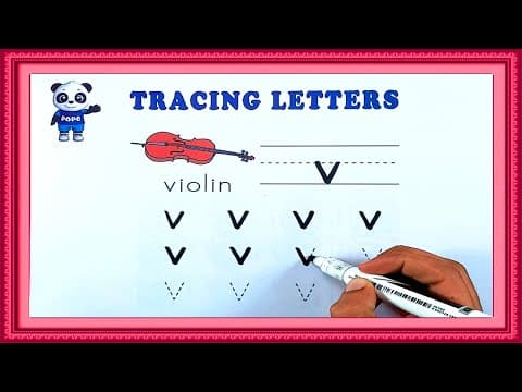 Tracing - tracing letter v - practice writing letter v - kids learning videos for kids
