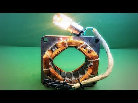 How to make electric free energy generator using dynamo - Science experiment projects diy