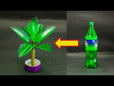 Plastic bottle crafts | Craft with plastic bottle | Coconut tree