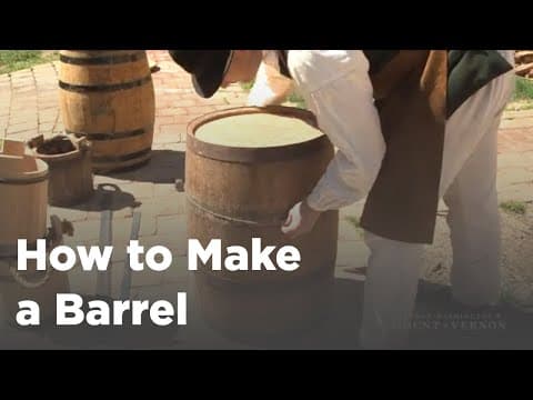 How were barrels made at Mount Vernon.