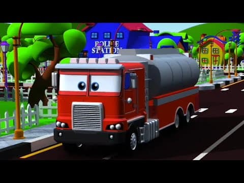 Water Tender City, Transportation Cartoon Video For Kids