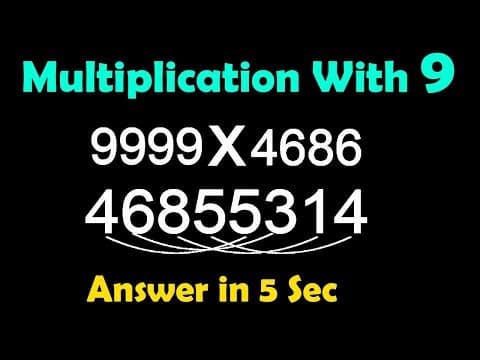 Vedic Maths Multiplication With 9 | Maths Tricks | Faster then calculator