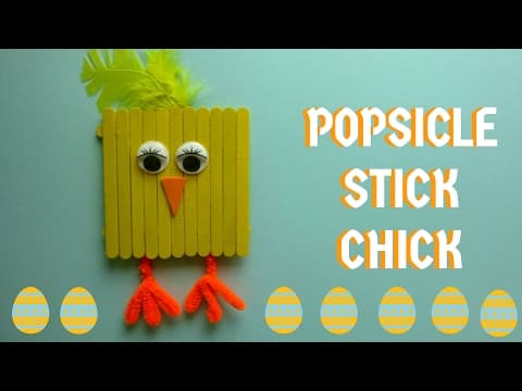 Easter Craft - Popsicle Stick Chick - Popsicle Stick Craft