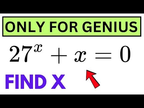 So You Think You're Good at Math? Then Solve This Exponential Equation
