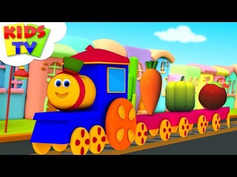 Vegetable Train-Bob The Train Cartoons-Preschool Learning Videos For Children