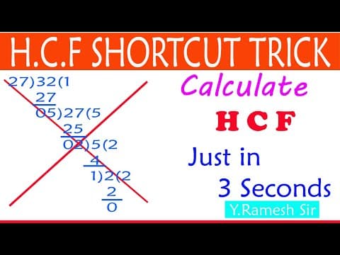 Super Fast Shortcut Trick Of H.C.F (in Telugu) | Finding H.C.F is so Simple | H.C.F