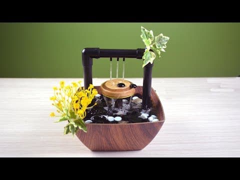 DIY an amazing fountain from PVC with relaxing water sound